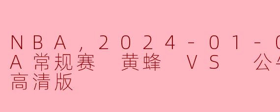 ### 2024年1月9日 NBA常规赛：黄蜂队对战公牛队 高清全景回顾
